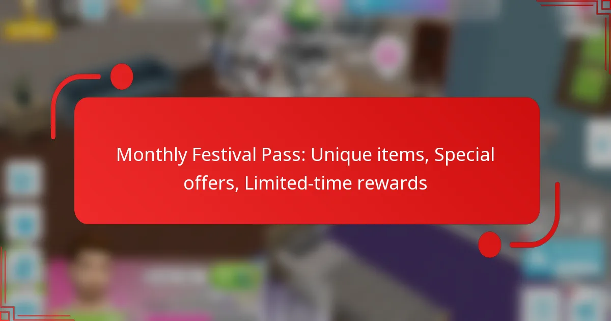 Monthly Festival Pass: Unique items, Special offers, Limited-time rewards